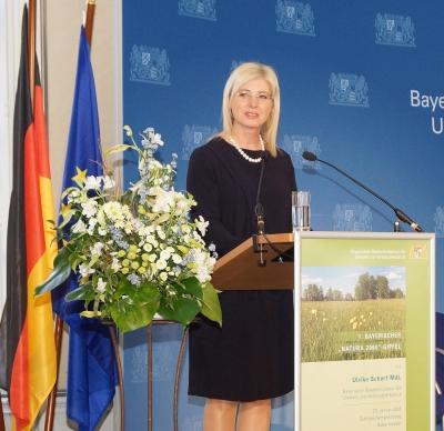 Umweltministerin Ulrike Scharf als Festrednerin beim Staatsempfang zum ersten Bayerischen Natura 2000-Gipfel