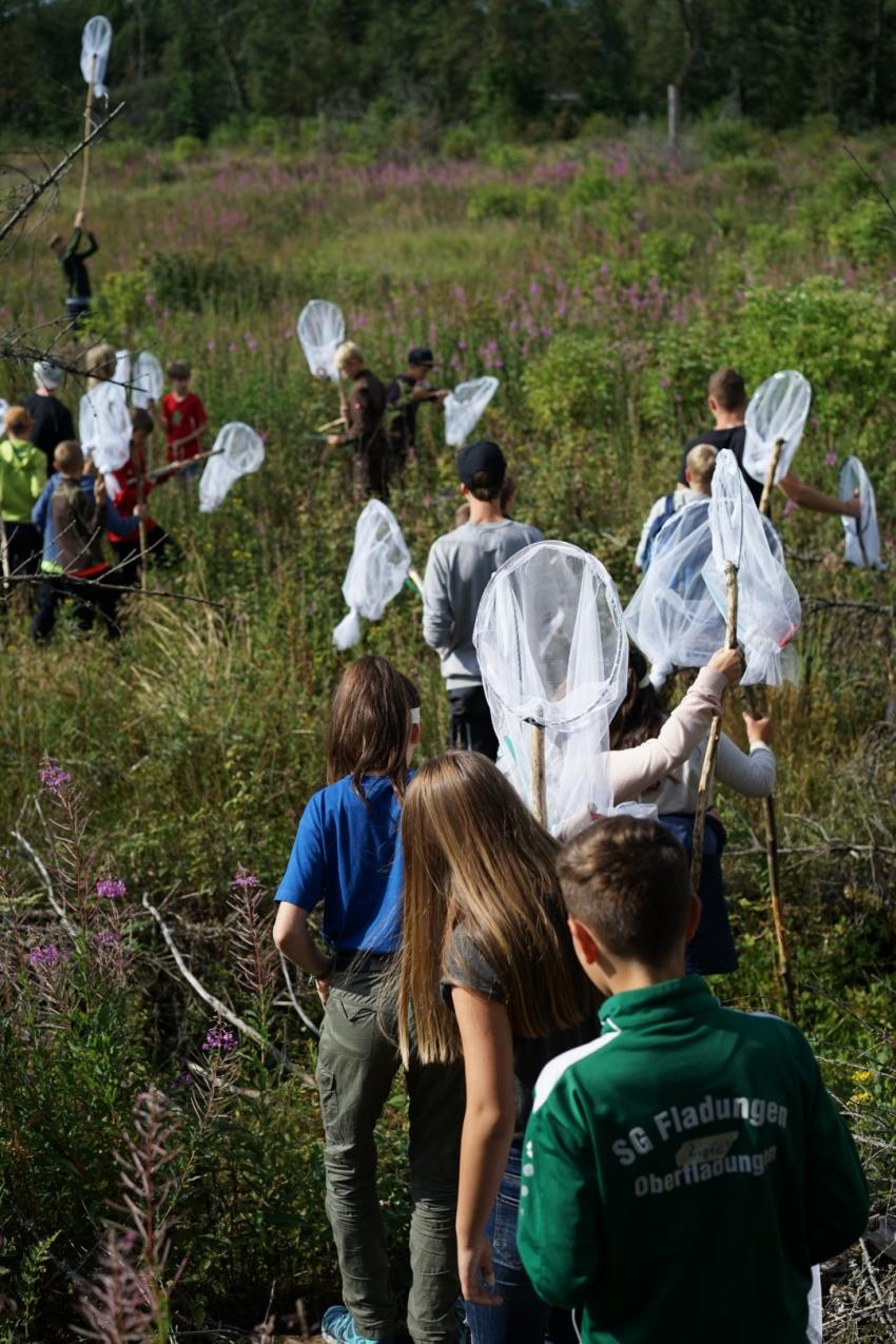 Unterwegs im Gelände mit dem Mobilen Umweltbildungsteam Foto: Rieß Veronika