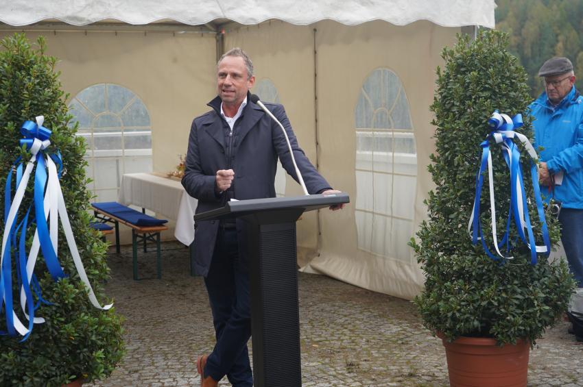 Minister Glauber bei der Rede