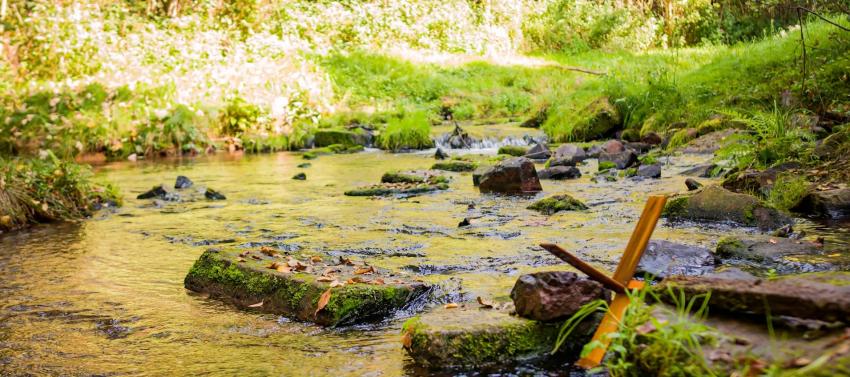 Wasserrad im Bach