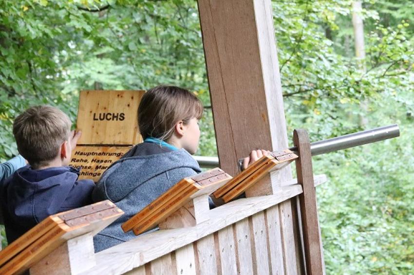 Kinder auf Aussichtskanzel (Foto: 