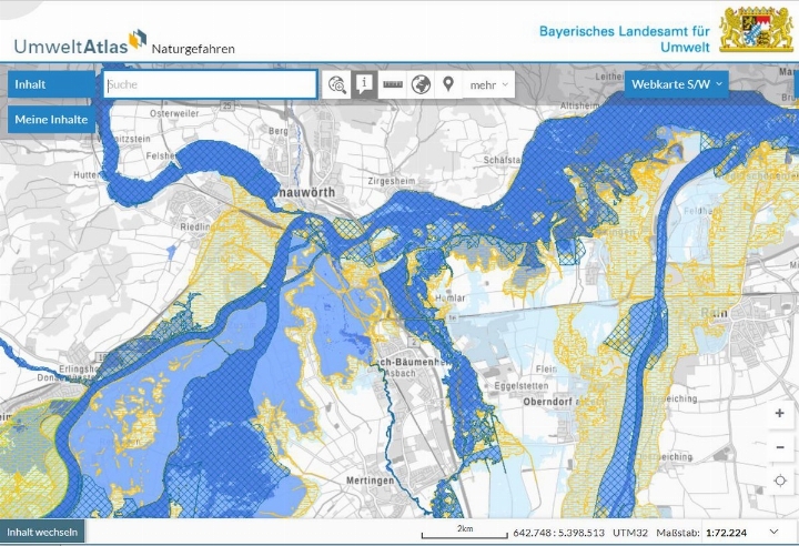 Hochwasser-Info Bayern: Informatinen zum Thema Hochwasser und Vorsorge